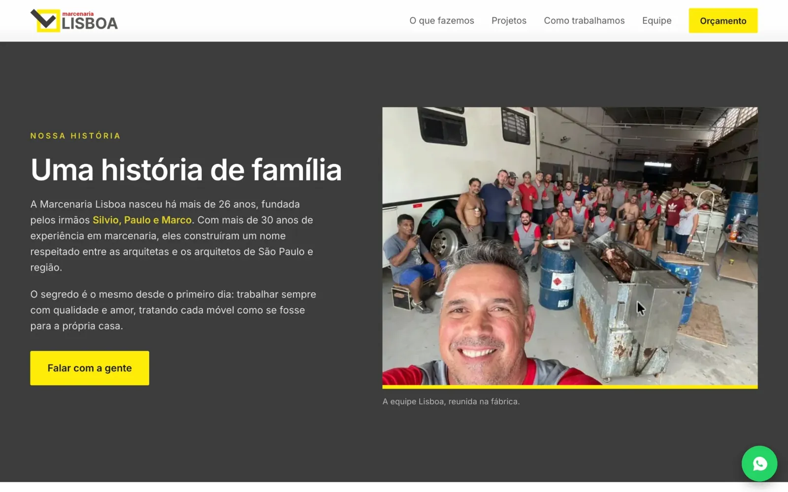 Site: nossa história