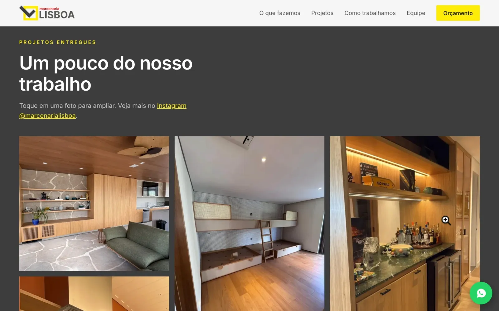 Site: projetos entregues