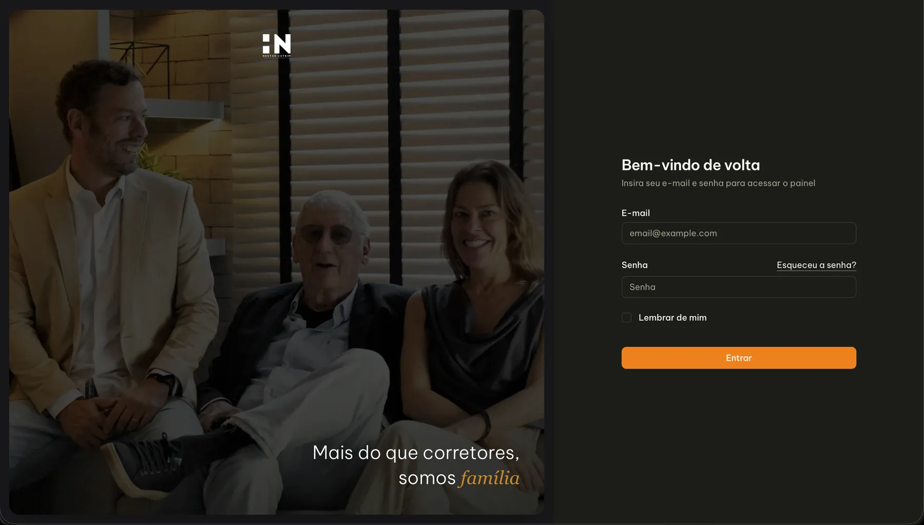 Dashboard: acesso da equipe